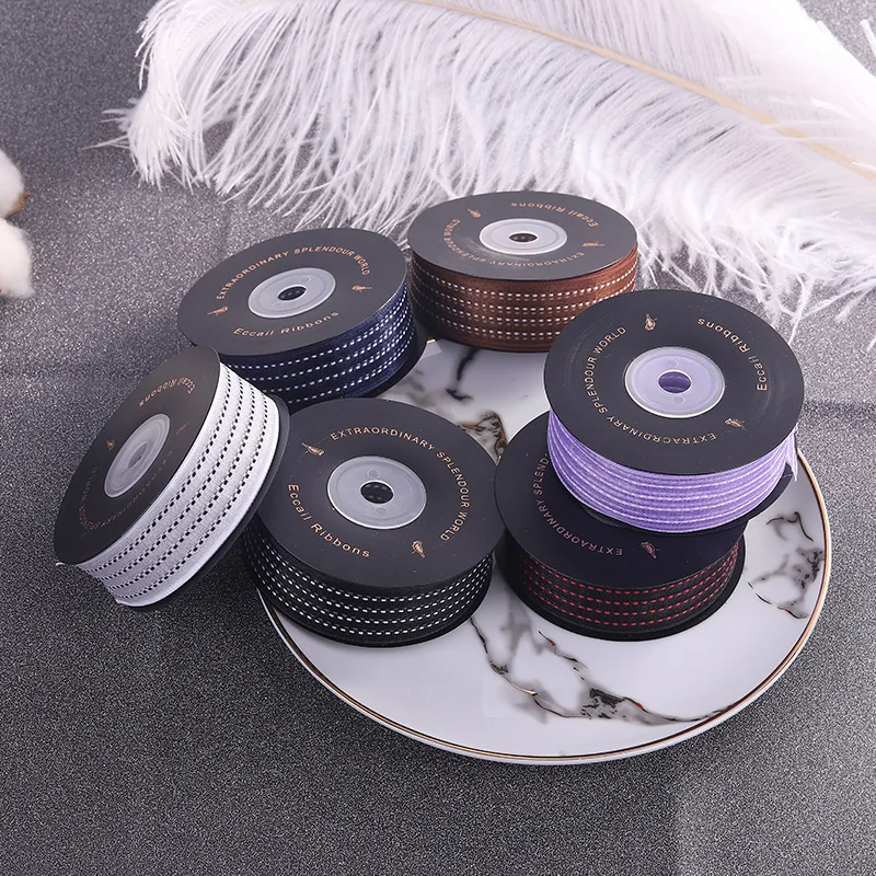

25mm Color Striped Ribbon Jumper Snow Gauze Ribbon Wedding Gift Box Flower Shop Supplies Bouquet Gift Packaging Ribbon 20 Yards