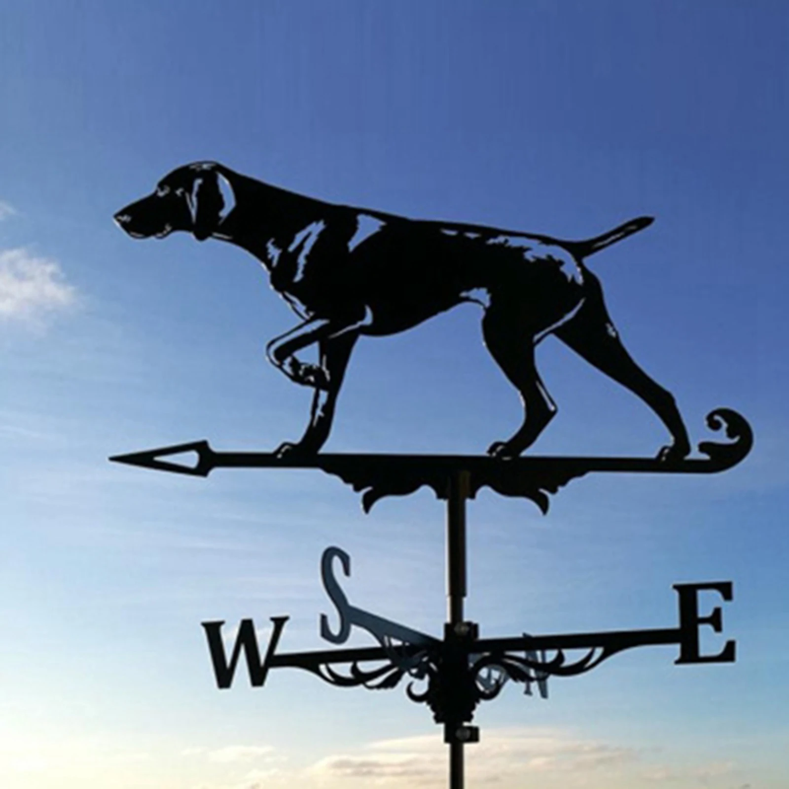 

Weather Vane Black Hound Good Directions for Outdoor Garden Yard Stake