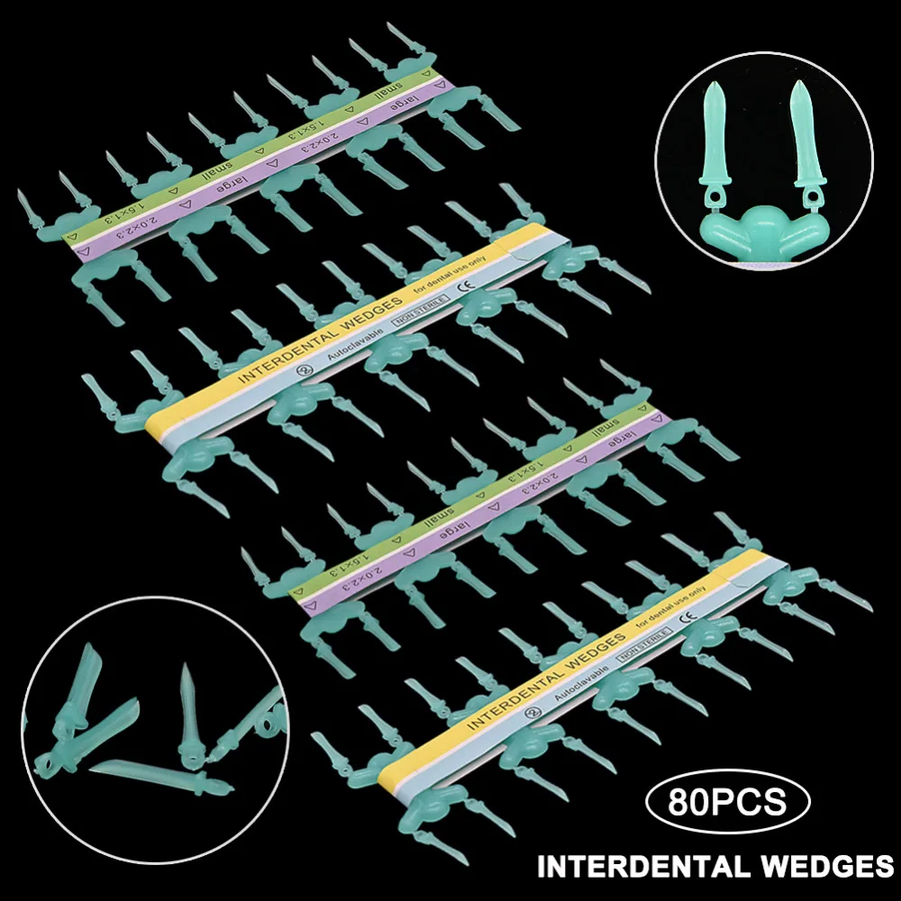 80 шт. стоматологические пластиковые межзубные клинья матрица Matrice Пластиковые