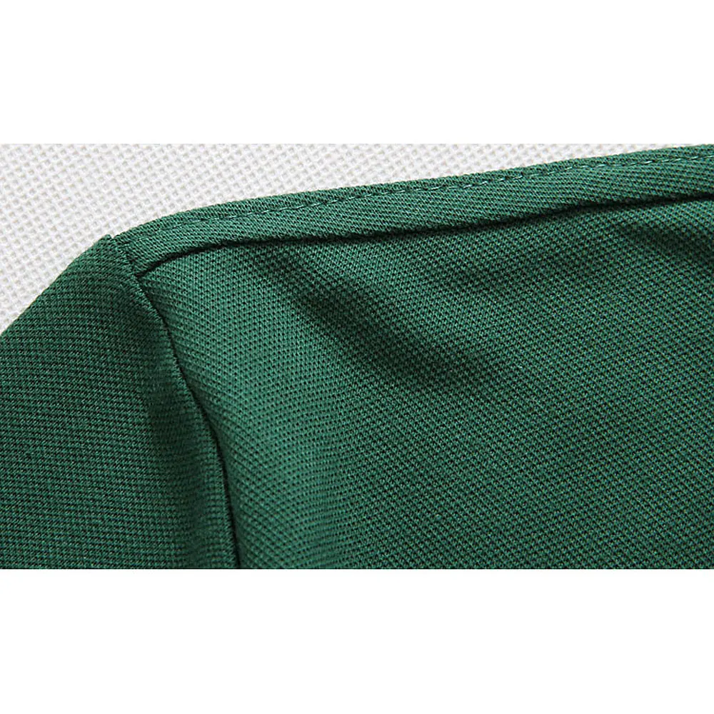 Мужская приталенная рубашка поло однотонная Повседневная с короткими рукавами и