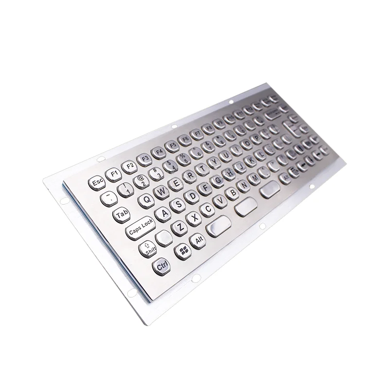 Металлическая промышленная встроенная клавиатура из нержавеющей стали для