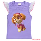 Новинка 2021, Детская футболка с принтом Щенячий патруль, Детская футболка с мультяшным принтом, футболка для маленьких мальчиков и девочек с коротким рукавом, футболка с аниме, топы с круглым вырезом