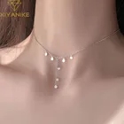 Цепочка xiyanikesilс круглыми кисточками женская, креативное простое ожерелье до ключицы с геометрическим рисунком, бижутерия, хороший подарок на день рождения