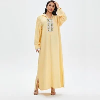 siskakia hooded muslim abaya dress for women ramadan eid 2021 dubai elegant ethnic embroidery long sleeve arabic turkey clothes