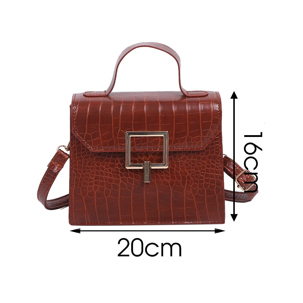

Women Shoulder Messenger Bag Crocodile Pattern PU Leather Crossbody Bags Female Fashion Vintage Handbags and Hasp Purse