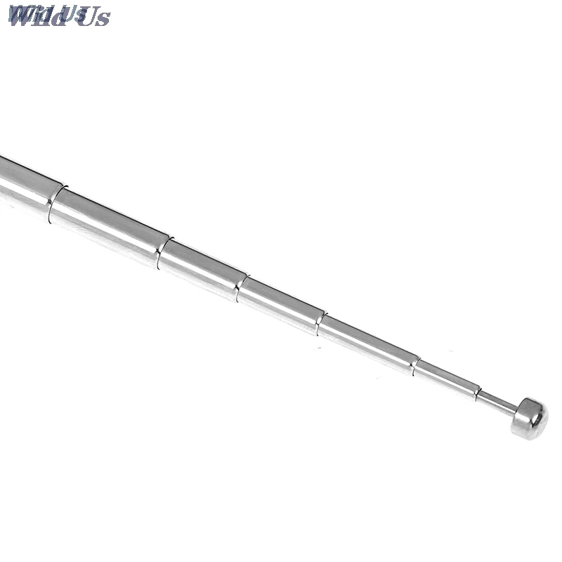 7-секционная телескопическая антенна для радио ТВ серебристая увеличенная общая