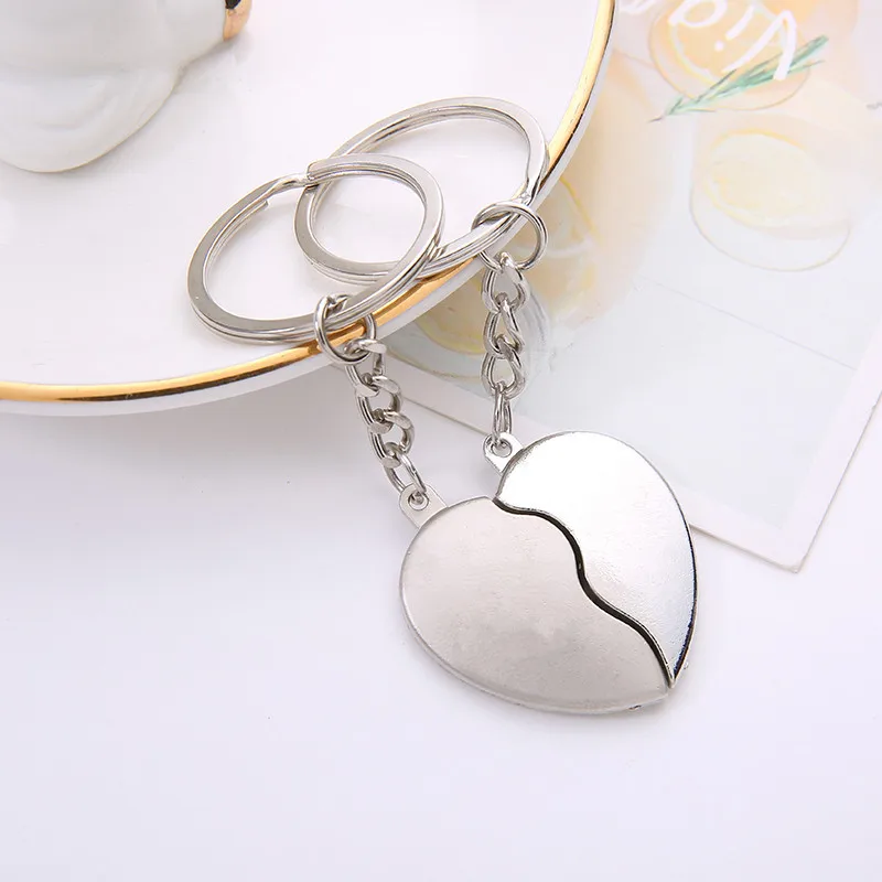 

1 Pair Of New Creative Korean Romantic Heart-Shaped Gift Couple Keychain Birthday Gift Christmas Valentine'S Day Gift Key Ring