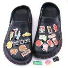 Подвески для обуви Croc в американском стиле, Нью-Йорк, классические украшения для обуви, пицца, гамбургер, лидер продаж браслет с фигуркой собаки, 1 шт.