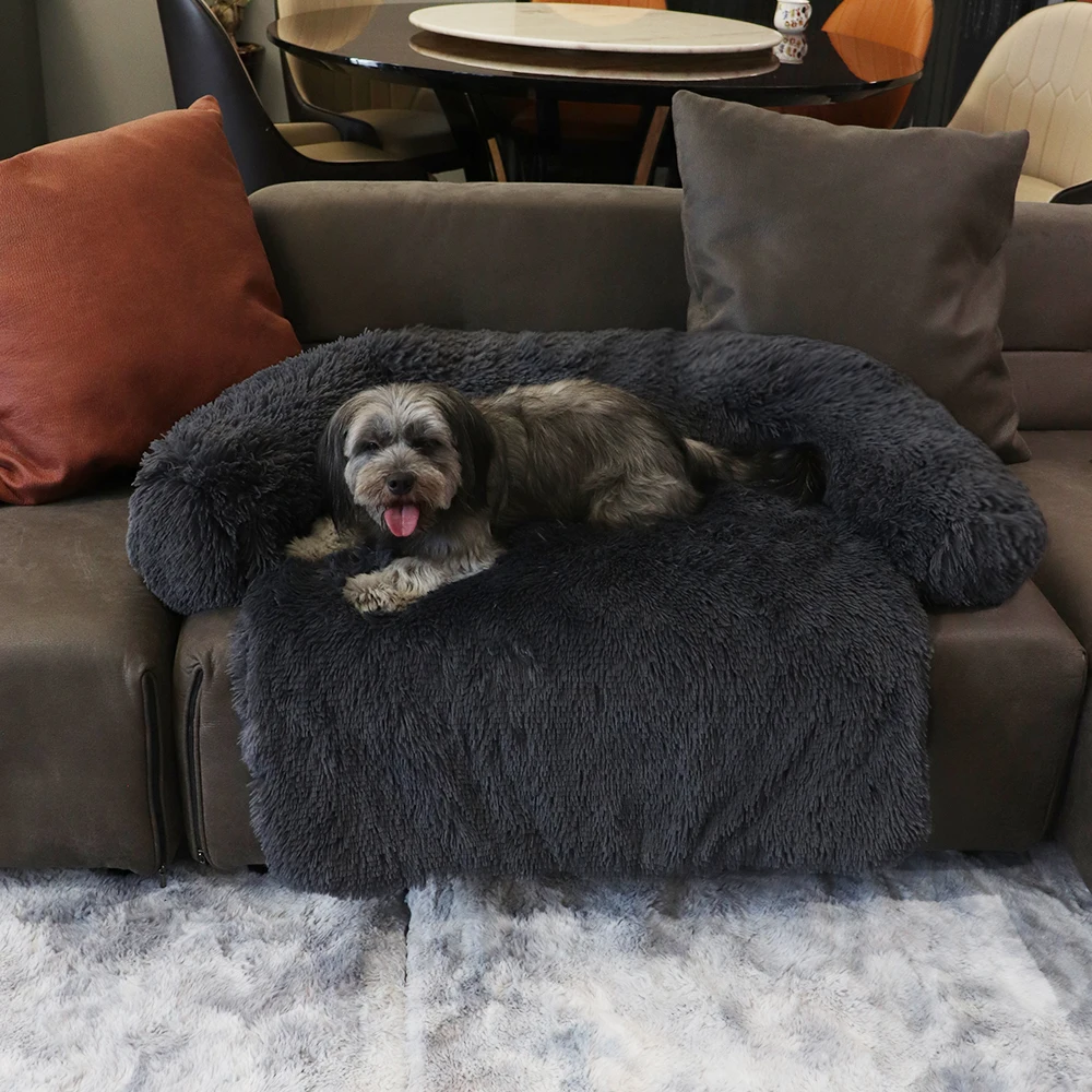 Полукруглая собачья кровать диван большие пушистые собаки диванные коврики