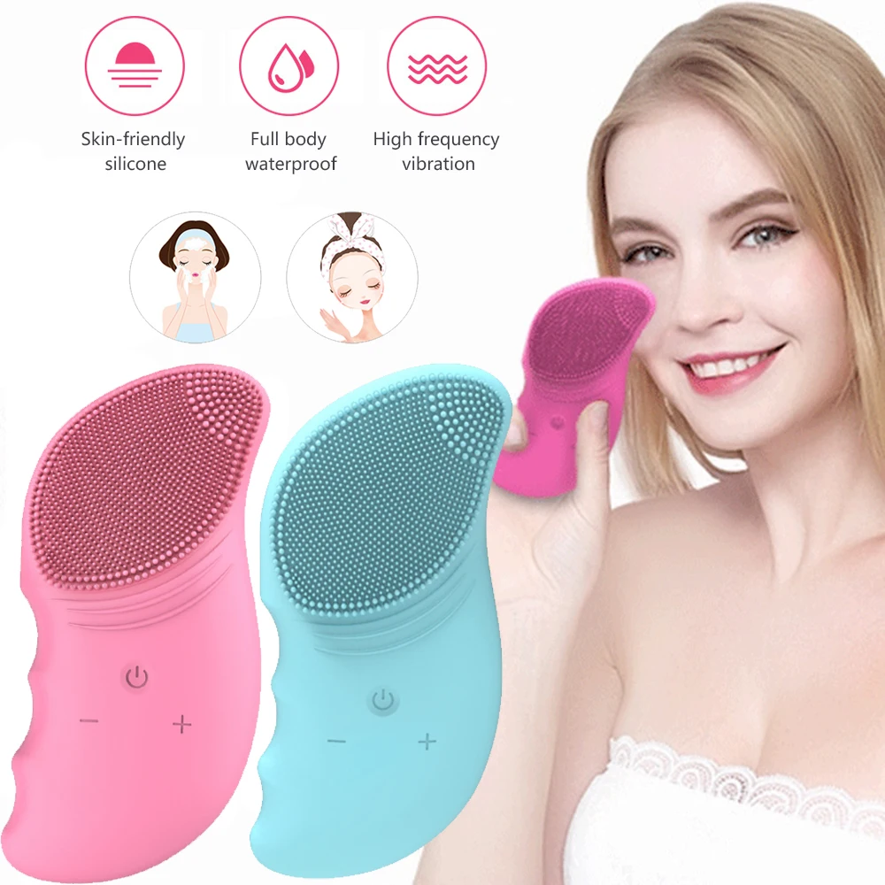 Face Cleansing Brush Electric Vibrator Facial Deep Washing Pore and Blackhead Cleaning Tools | Красота и здоровье
