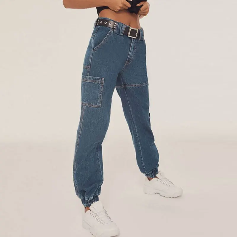 Джинсы для женщин и мам джинсы брюки в стиле бойфренд с высокой талией пуш ап
