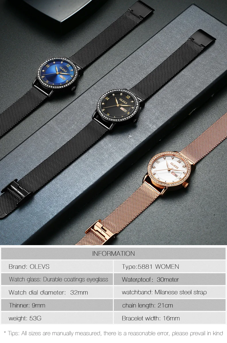 OLEVS часы пара Топ бренд класса люкс Авто Дата наручные для влюбленных