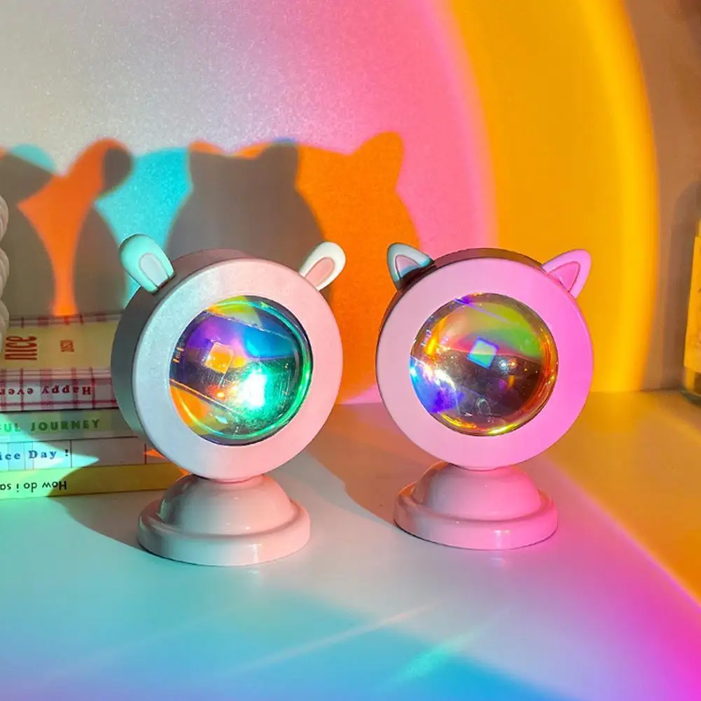 

Sunset Projector Projection Atmosphere Sunset Dawn Light Sunset Light Photo Prop Desktop Rainbow Table Lamp Decoration