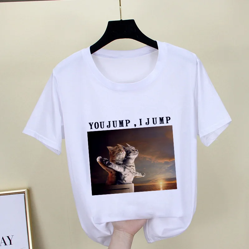 Женская футболка с принтом Моны Лизы белая коротким рукавом в стиле Харадзюку