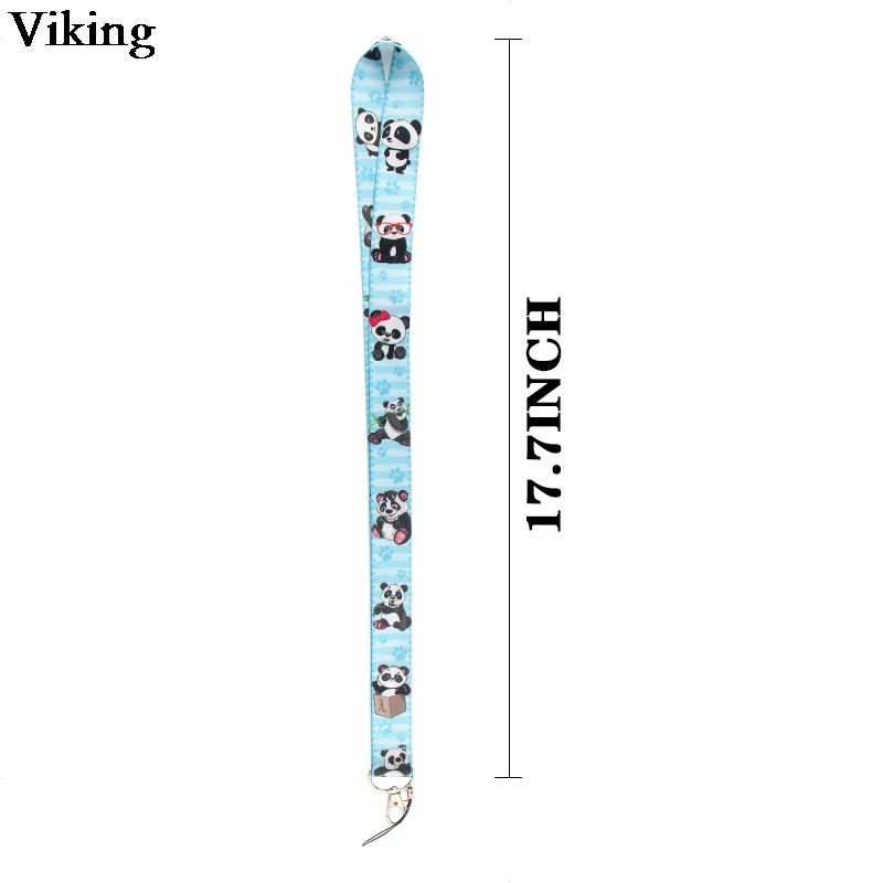 Шнурок G0326 с милым принтом панды для ключей держатель телефона рисунком из