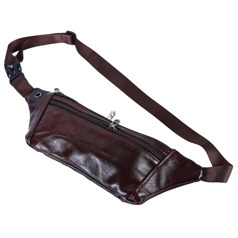 

Creative New Genuine Leather Men Belt Pouch Fanny Pack Waist Purse Clutch Bag Cashier Leather Men's Pockets Pure Leather Cashier