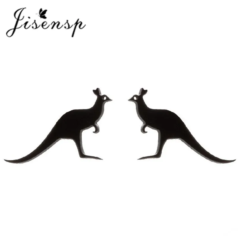 Jisensp уникальные мини австралийские серьги-гвоздики кенгуру модные креативные