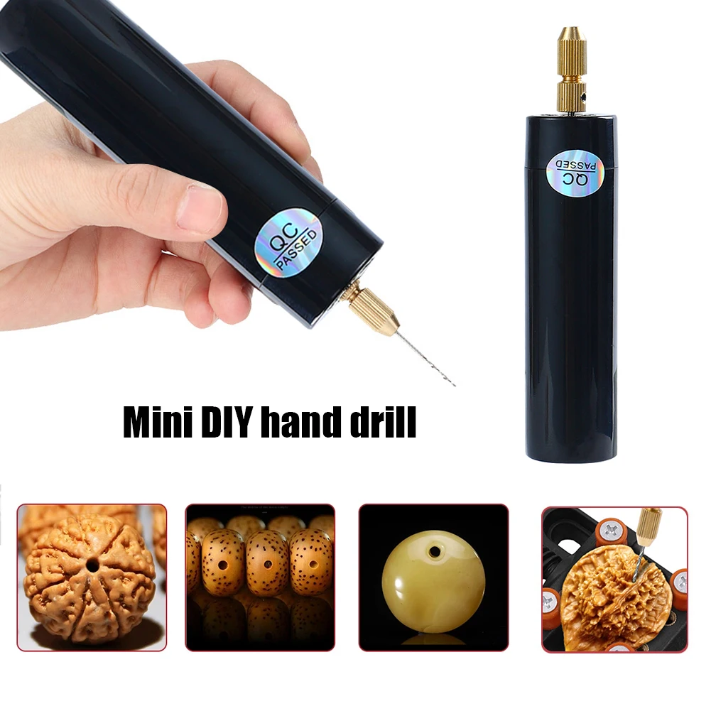 

Miniature Mini DIY Hand Electric Drill Small Electric Grinder Model Epoxy Plastic Pearl Bodhi Play Punching USB Grinding Machine