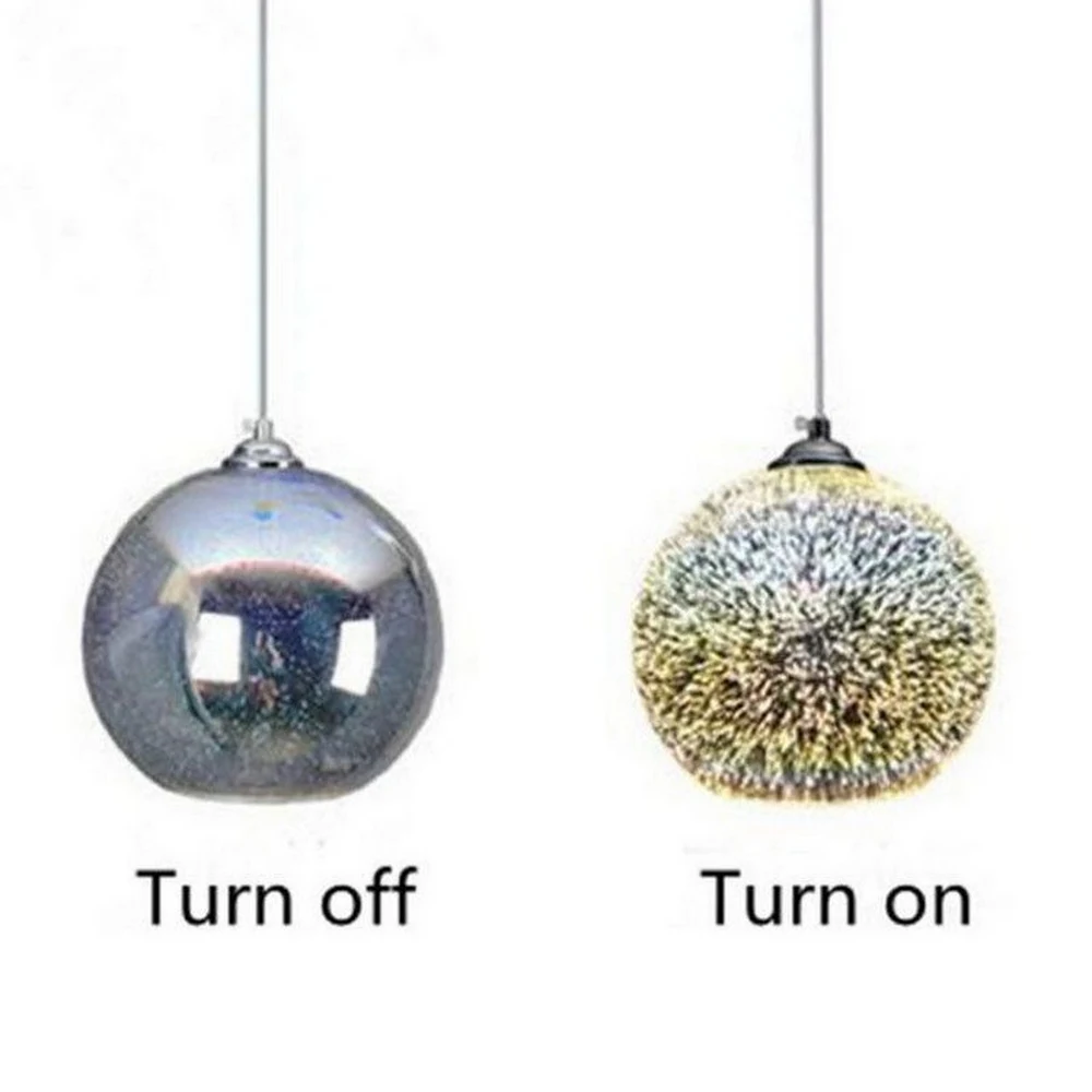 

Decoration Holiday Lights Bulb 3D Ball Hanging Lamp 15CM Pendant Firework Lamp Night Light Creativity Home Holiday Decoration