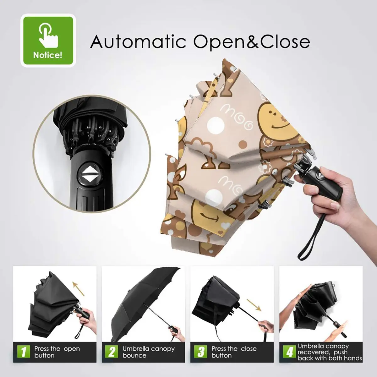 Economici Ombrello Portatile Pieghevole Antivento Automatico Antivento Per Uomo Donna