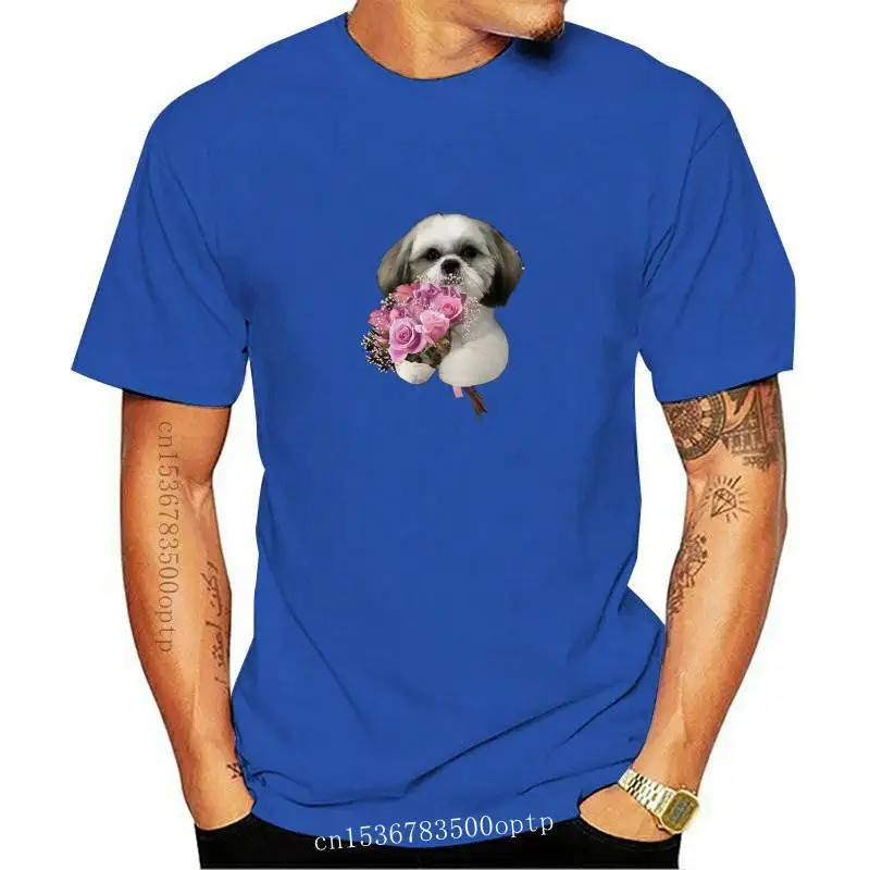 

New Shih Tzu Flowers Dog Lover T Shirt shirt
