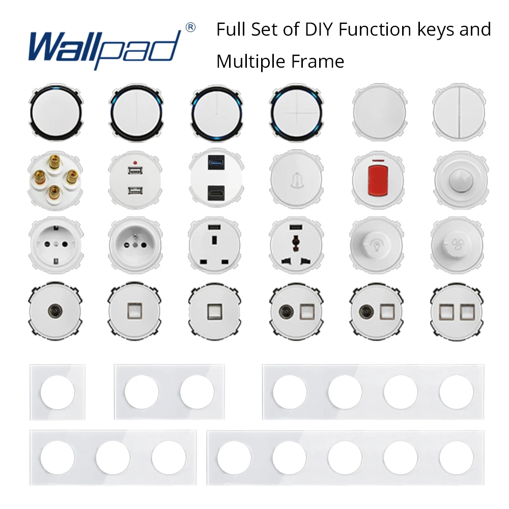 Wallpad 1 Gang 2 Way настенный светильник переключатель светодиодный индикатор функция