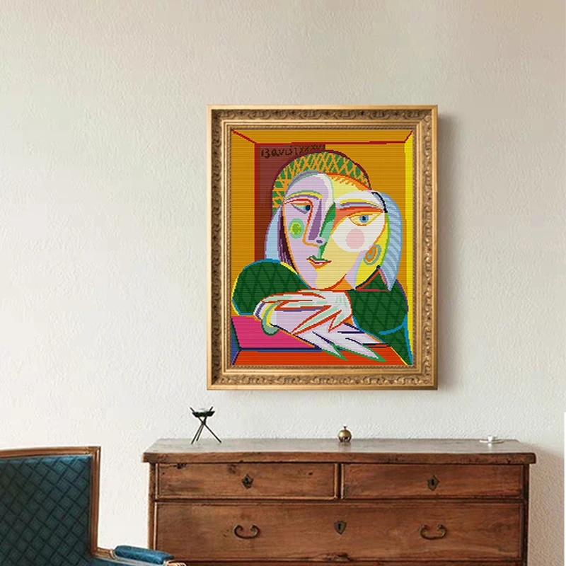 Набор для вышивки крестиком 11CT с точной масляной печатью Пикассо DMC холст узоры