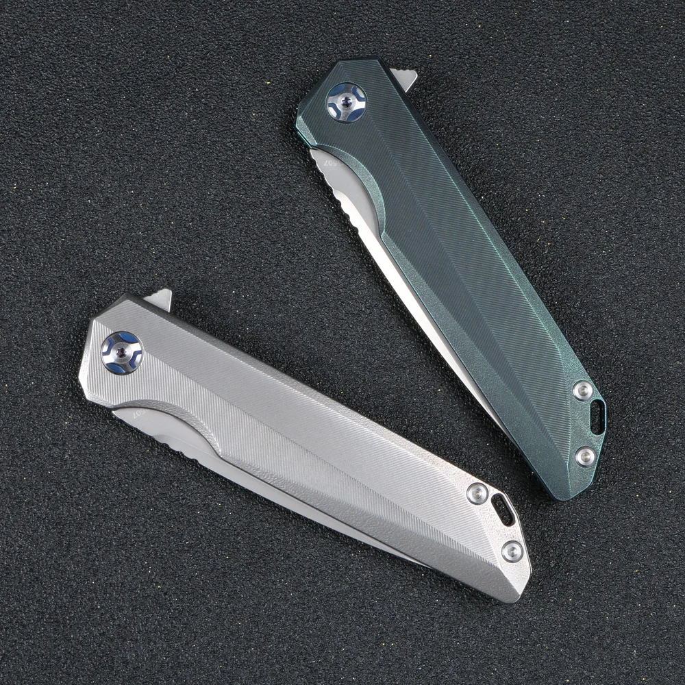 CH M390 Blade CH3507 Flipper folding knife ball bearing washer Titanium handle outdoor camping pocket for gift collection | Инструменты