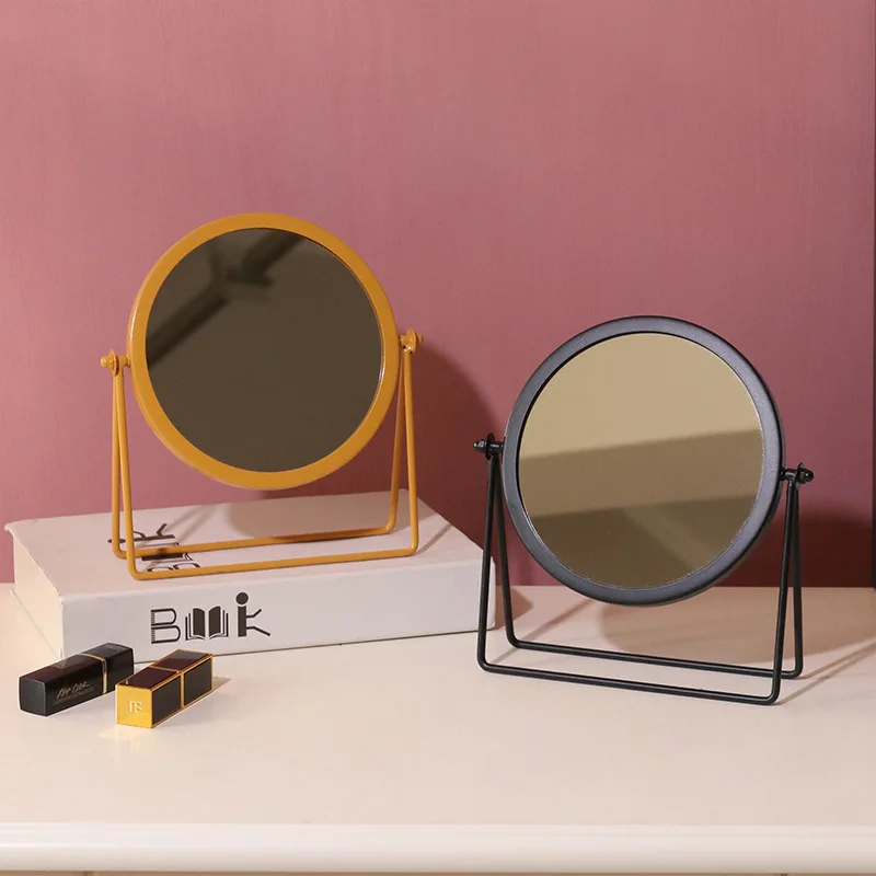 Портативные Золотые декоративные зеркала зеркальные украшения для макияжа и