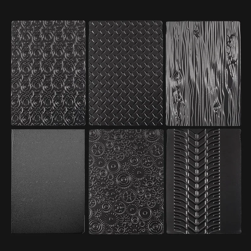 

6pcs Clear Tyre Texture Sheet Mat Fondantcake Border Lace Decorating Mold Tool Texture Pattern Sugarcraft Cake Mould Bakware