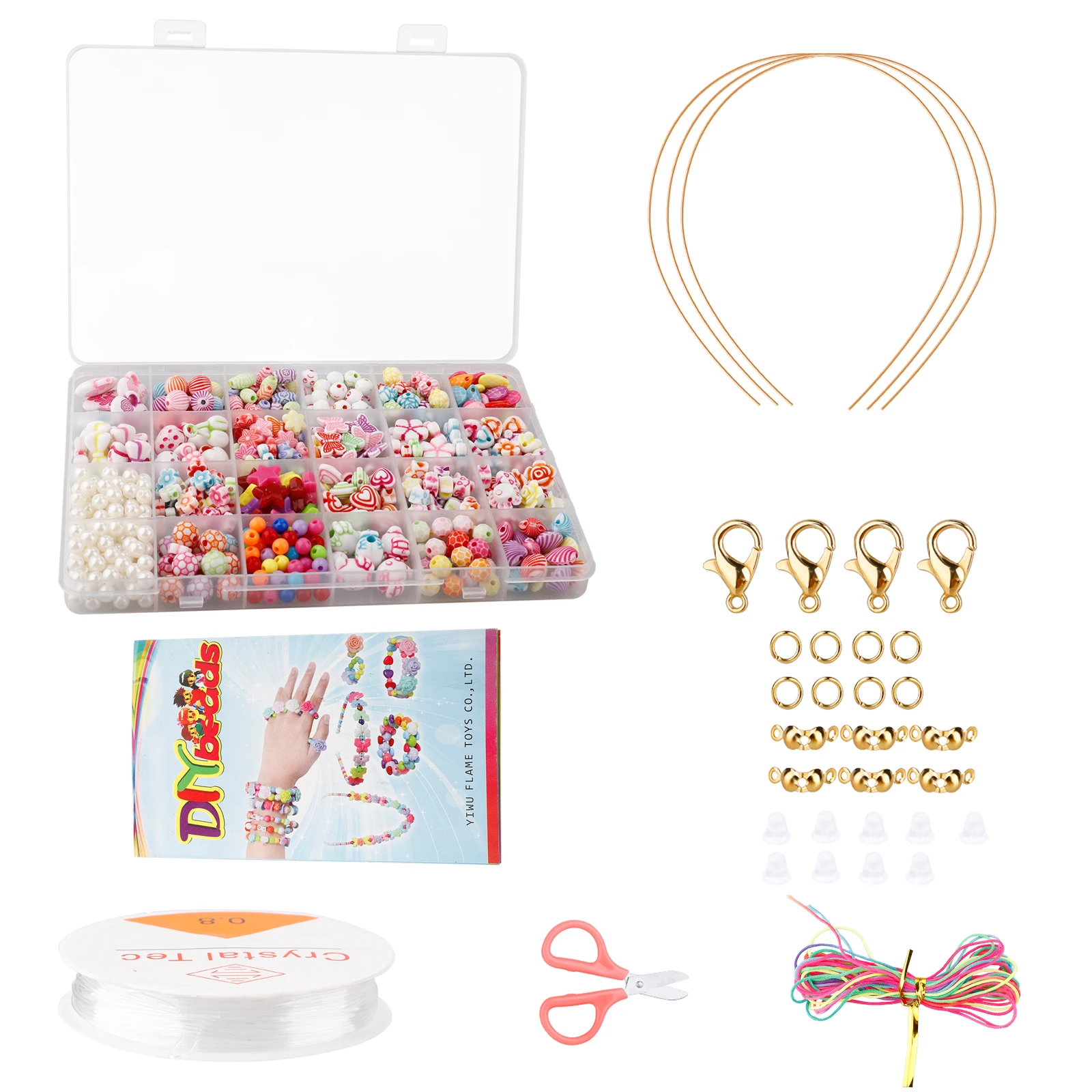 

DIY Handmade Beaded Toy with Accessory Set Girl Weaving Bracelet Jewelry Making Toys Educational Toys for children Children Gift