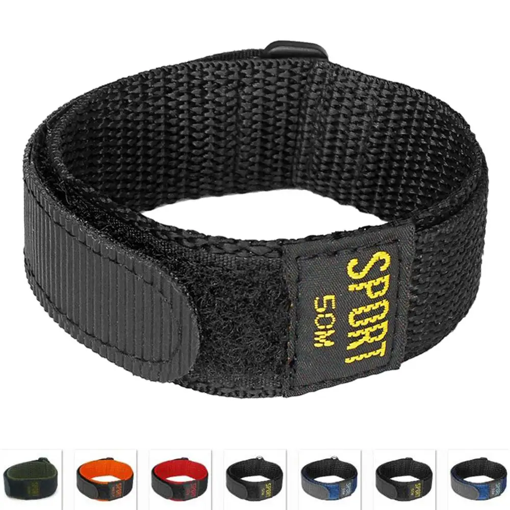 YQI Нейлоновый ремешок для часов 18/20/22 мм синий зеленый красный оранжевый