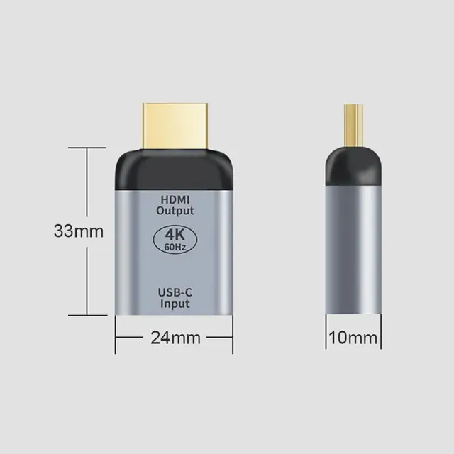 USB Type C to HDMI-compatible DP Adapter 4K 60Hz 3D Female to Male Converter for MACBook Pro Air Laptop Mobile Phone 6