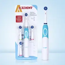 Azdent зубная щетка батарея гигиена полости рта товары для здоровья зубная щетка с 4 замененной головкой
