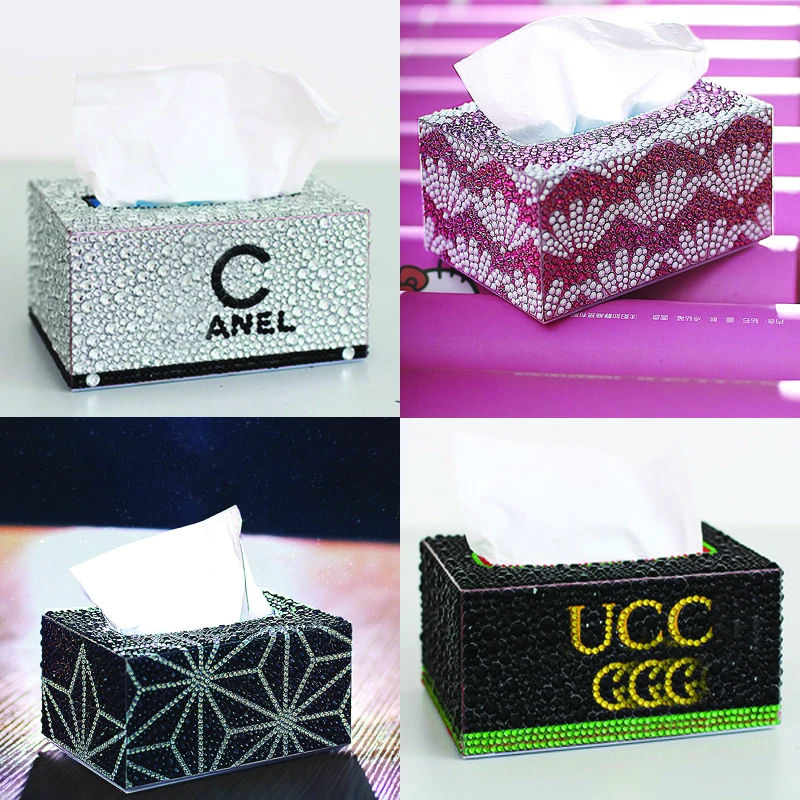 Алмазная живопись особой формы искусственная коробка для салфеток хранения