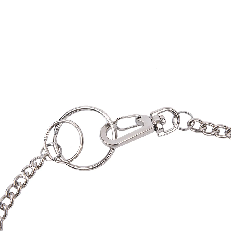 

38cm Long Metal Wallet Belt Chain Rock Punk Trousers Hipster Pant Jean Keychain Black Ring Clip Keyring Men's Hip Hop Jewelry