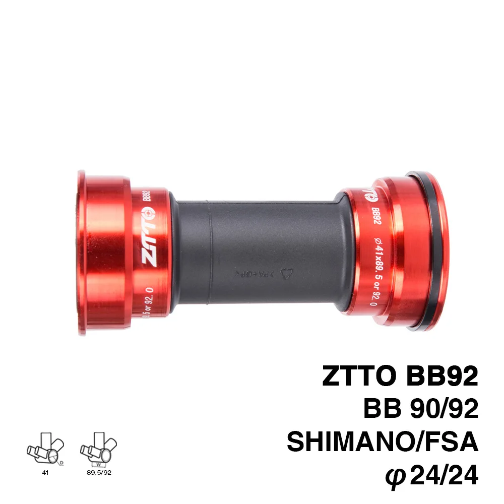 ZTTO BB92 BB90 BB86 MTB дорожный горный велосипед велосипедный пресс подходит Нижние Винты-держатели для частей Prowheel 24 мм коленчатая цепь - Цвет: BB92 RED