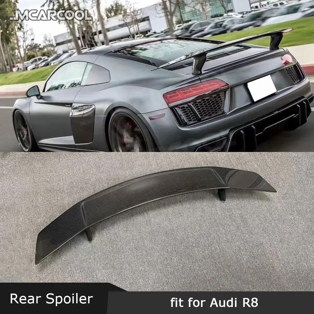 

Dry Carbon Fiber Rear Spoiler Boot Racing GT Wings for Audi R8 2017 2018 2019 2020 Rear Trunk Trim Spoiler