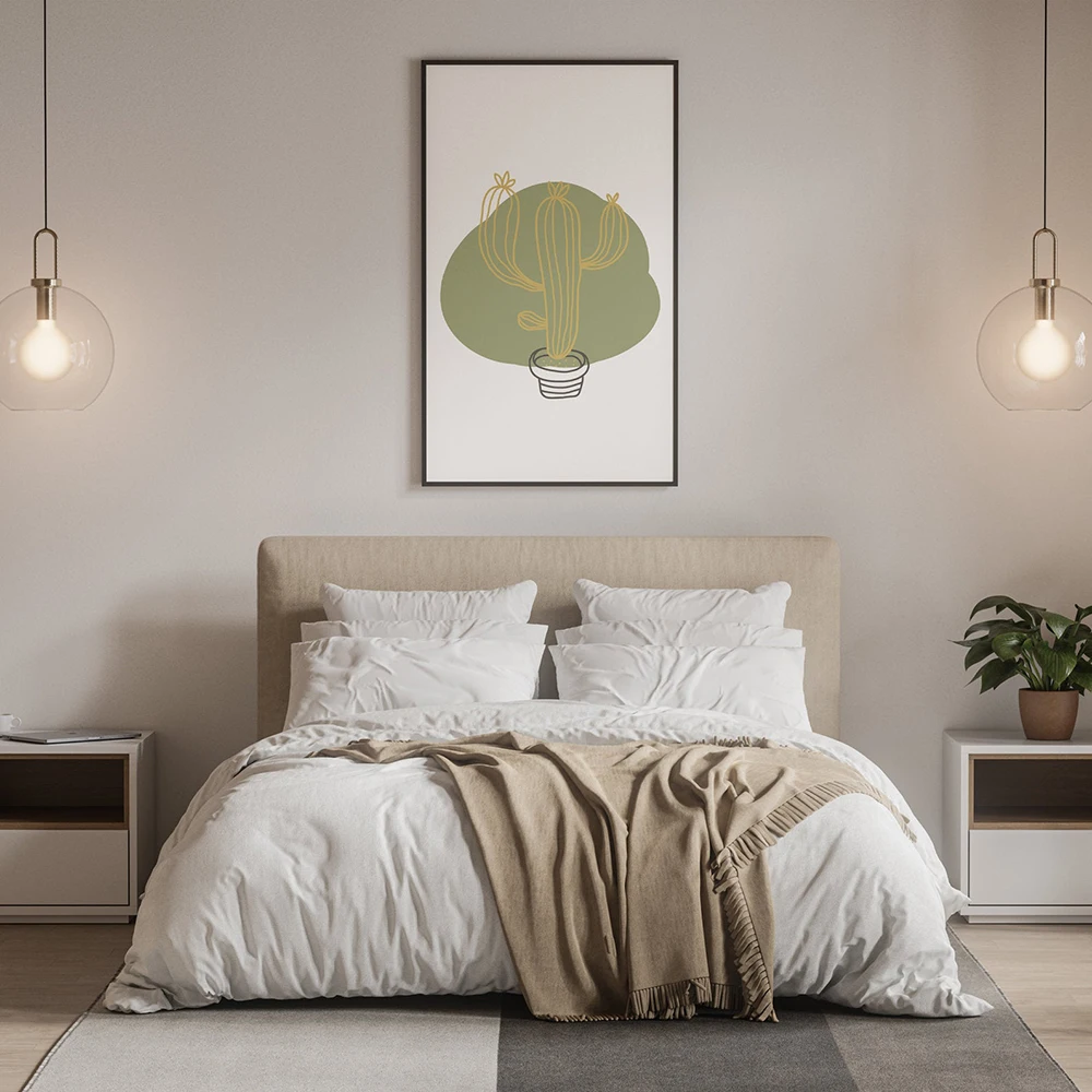 Скандинавская абстрактная графика плакаты печать кактус растения холст