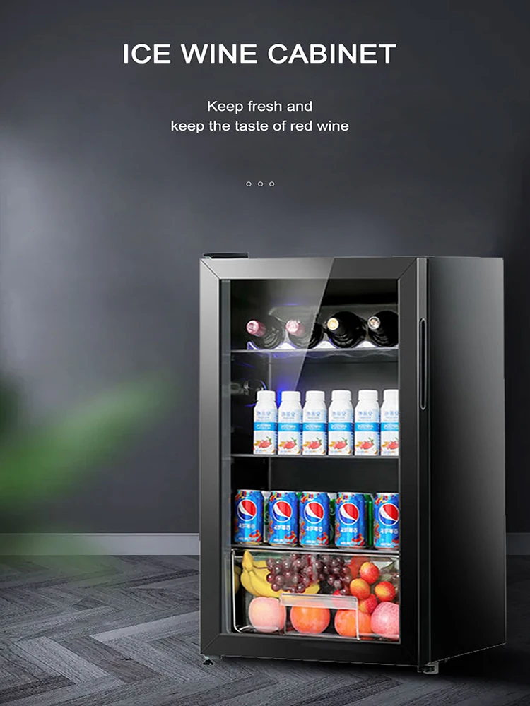 102l ice bar freezer fresh keeping cabinet constant temperature wine red wine bottle kitchen wine storage small refrigerator free global shipping