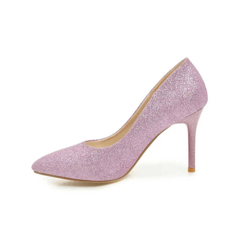 Женские свадебные туфли-лодочки QUTAA черные туфли из искусственной кожи на тонком