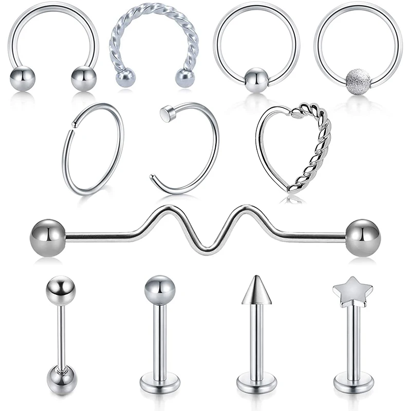 Кольцо кольцо для бровей с перфорацией 16 гр|Украшения тела| |