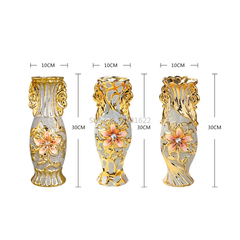Европейская позолоченная морозная фарфоровая ваза винтажная Современная