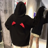 womens harajuku hoodie pullover korean dark style loose hooded jacket fashion personality long sleeved letters female clothing