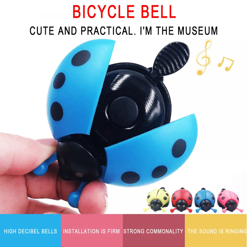 

Kids Cute Funny Ladybird Bike Bell Boys Girls Lovely Ladybug Design Handlebar Accessories Horn Safety Warning Bicycle Alarm Ring