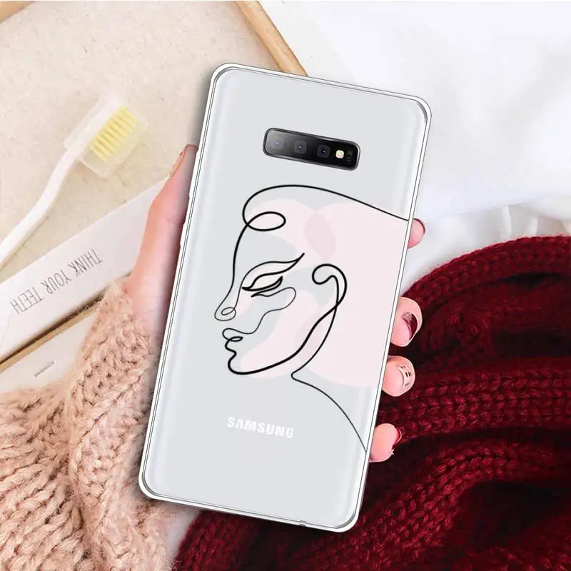 

Art Abstract Phone Case Clear Transparent for samsung A 21s 50 71 S 8 9 20 note 10 20 plus ultra
