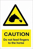 wall signs notice warning sign decor 8x12caution do not feed fingers to the horse signwarning sign metal plaque sign iron pain