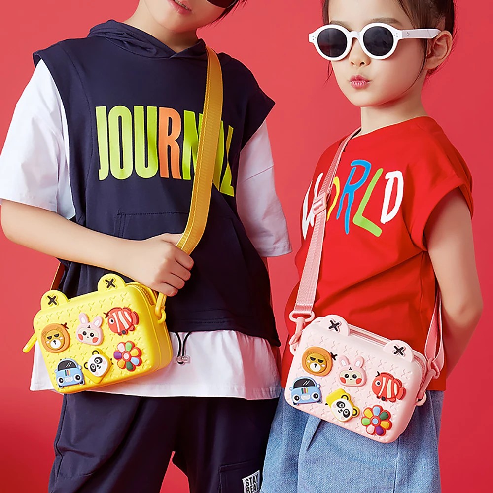 

DIY Cartoon Children Animal Shoulder Bags Baby Messengers Purses Waterproof School Bags For Kids Girls Boys Small Crossbody Bags
