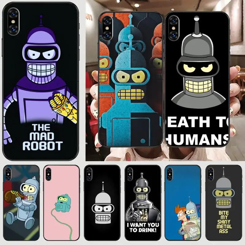 

Cute Futuramas for kid Phone Case For Black-Iphone 5 5s se 6 6s 7 8 11 12 X Xs Xr Pro Plus Max Mini Cover