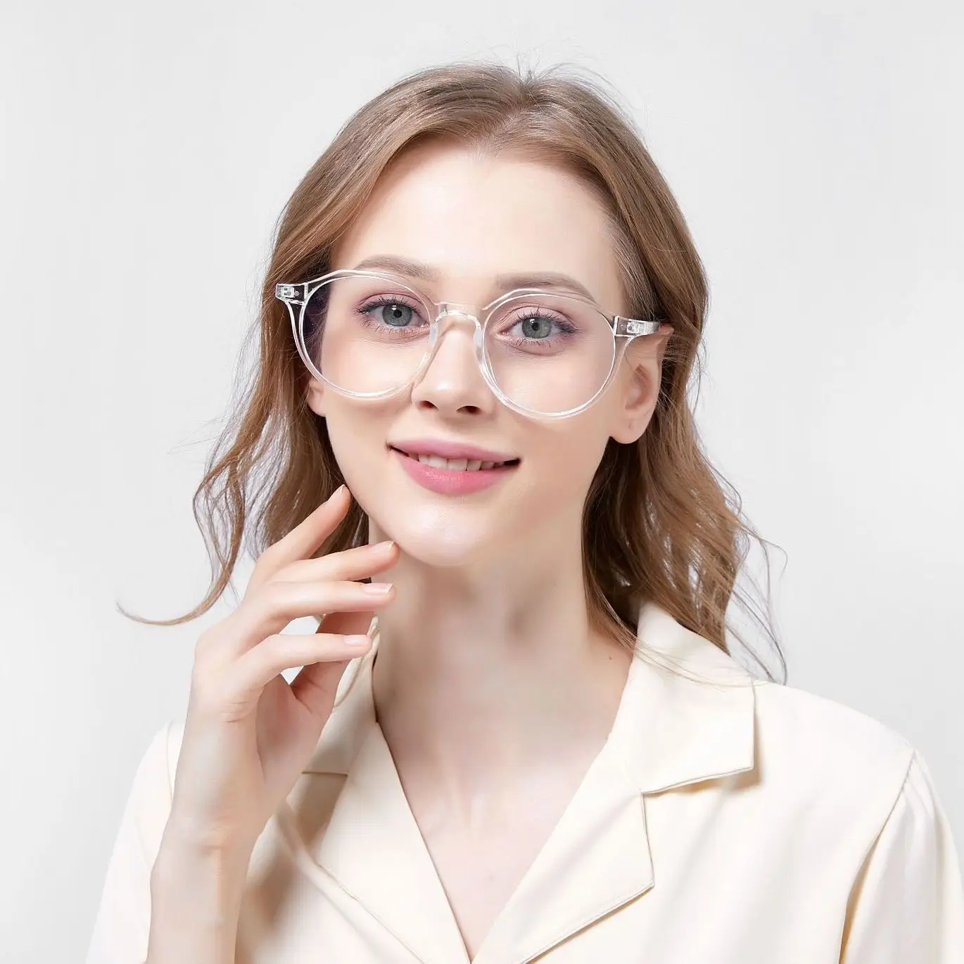 

Bluelight Glasses for Men Round Computer Eyeglasses Women Reading Glasses Vintage Optical Eyewear Grade Blue Light Spectacles